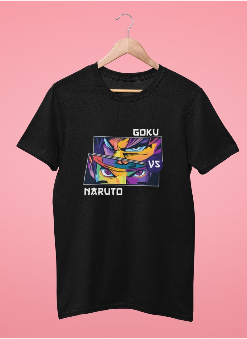 Goku VS. Naruto Design For T-Shirt Adults