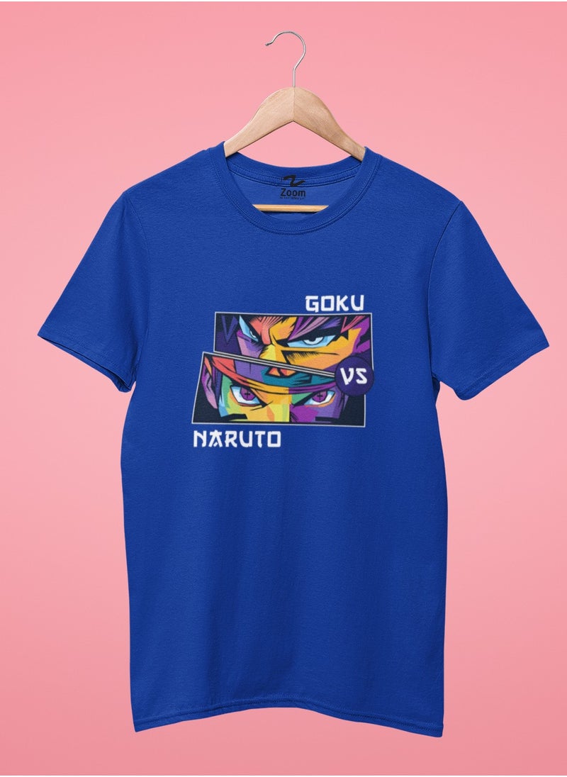 Goku VS. Naruto Design For T-Shirt Adults