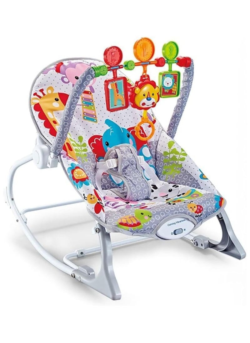 Musical Bliss Colorful Baby Rocking Chair with Hanging Toys