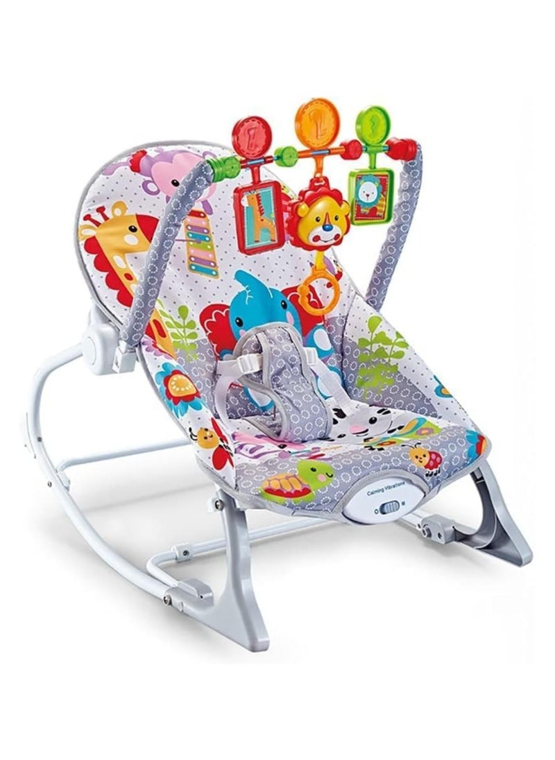 Colorful Baby Rocking Chair with Musical Bliss and Hanging Toys