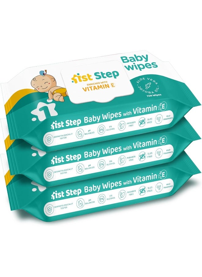 1st Step Baby Wet Wipes with Lid Enriched and Aloe-Vera and Jojoba Oil