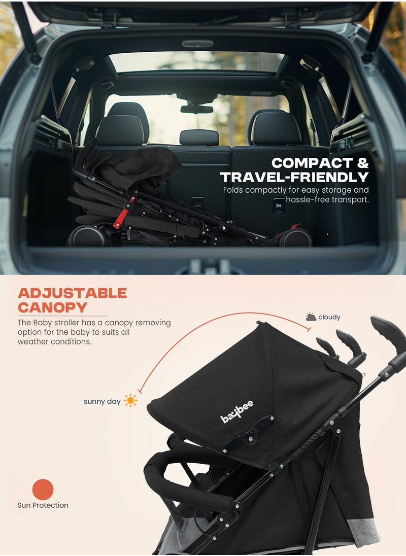 2 in 1 Twin Baby Stroller For Newborn Babies, Double Seat Stroller Twins with Adjustable Canopy, Safety Guardrail, Wheel Lock u0026 Parental Handle | Toddler Stroller for Baby 0 to 4 Years Boy Girl