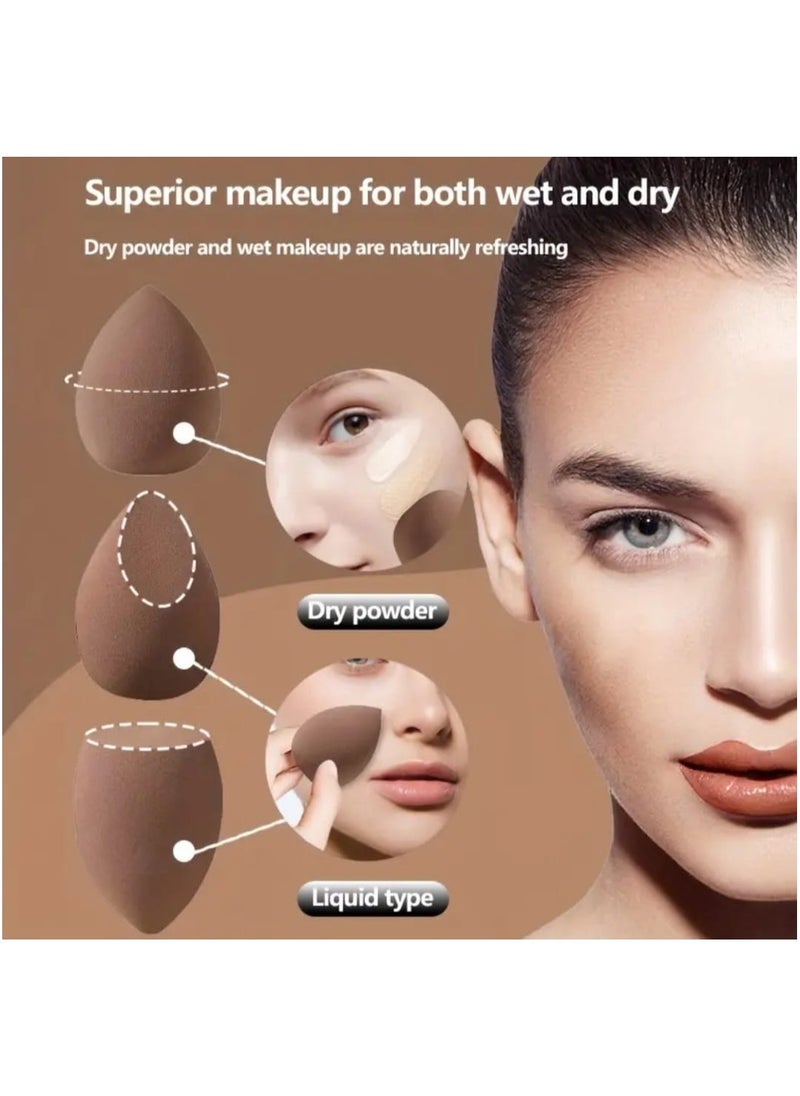 37-Piece Makeup Tools Set – 20-Piece Makeup Brush Set, Triangle & Mini Air Cushion Powder Puffs, Beauty Sponge, Brush Cleaning Tool & Eyelash Curler