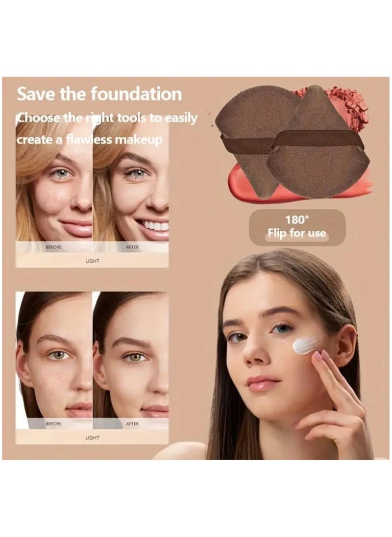 37-Piece Makeup Tools Set – 20-Piece Makeup Brush Set, Triangle & Mini Air Cushion Powder Puffs, Beauty Sponge, Brush Cleaning Tool & Eyelash Curler