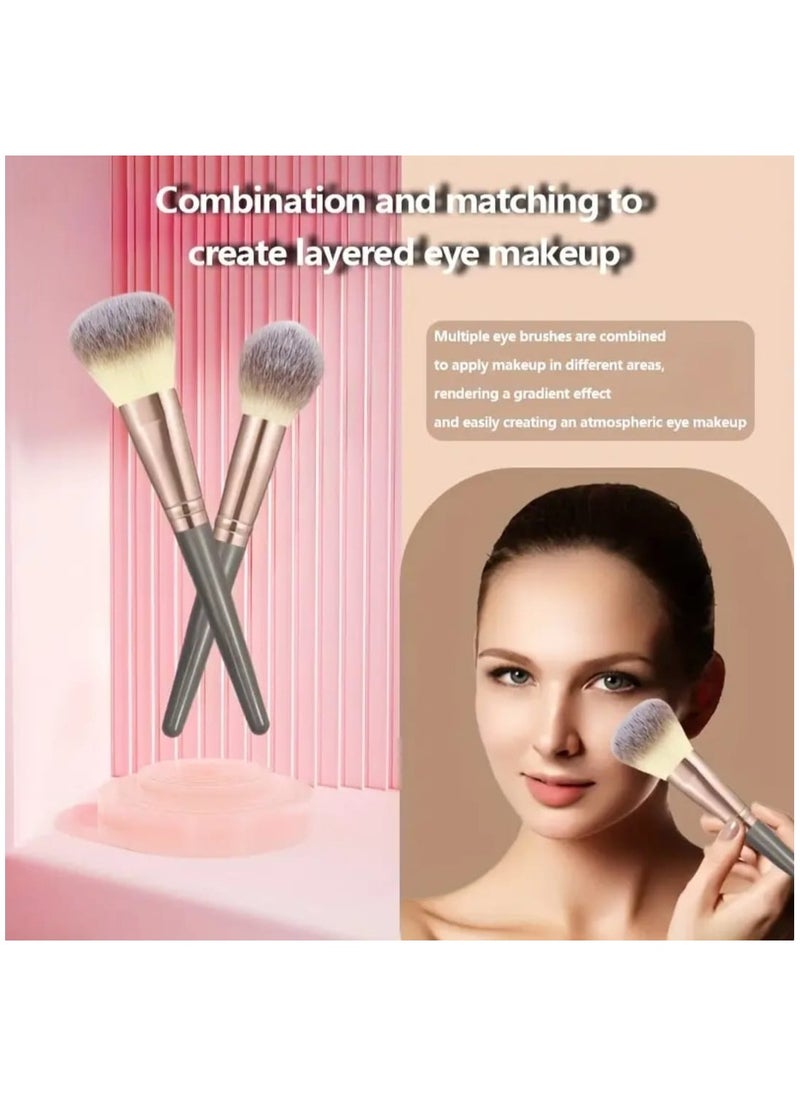 37-Piece Makeup Tools Set – 20-Piece Makeup Brush Set, Triangle & Mini Air Cushion Powder Puffs, Beauty Sponge, Brush Cleaning Tool & Eyelash Curler