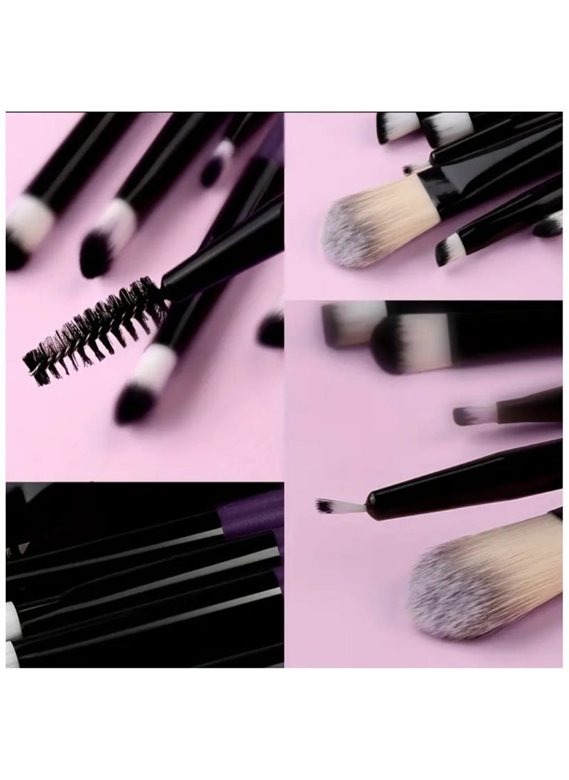 20-Piece Makeup Brush Set – ABS Handle & Soft Nylon Bristles – Foundation, Blush, Eyeshadow, Eyebrow & Lip Brushes – Travel-Friendly Beauty Kit