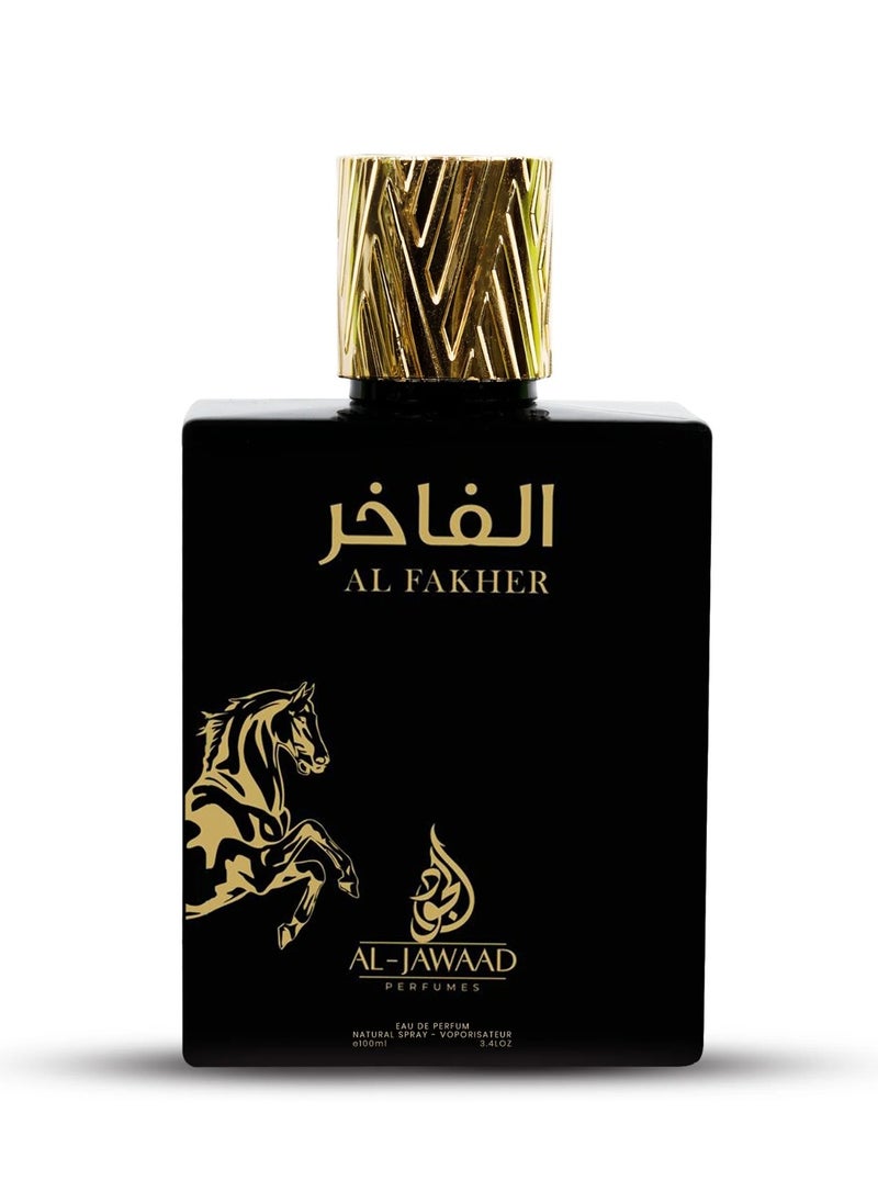 Perfumes for Men 100ml Al Fakher Luxury Oriental Fragrance, Long Lasting Eau De Parfum, Woody, Agarwood, Cedarwood, EDP Large