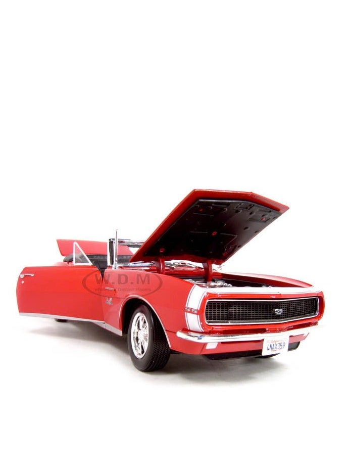 1967 Chevrolet Camaro SS 396 Convertible Red 1/18 Diecast Model Car by Maisto