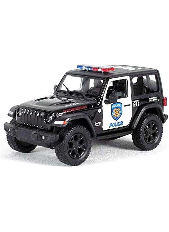 5 Die-cast: 2018 Jeep Wrangler Rubicon Police Edition (Black/White)