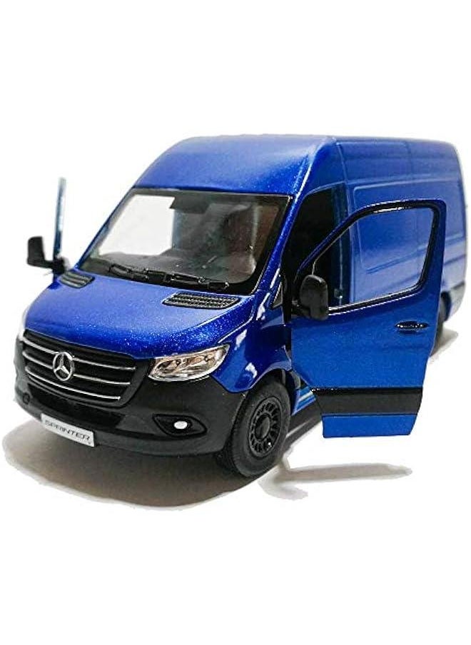 Mercedes-Benz Sprinter Cargo Van, 1:48 O Scale Die Cast Metal Model Toy Van, Pull-back Action, Blue