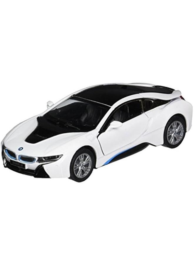 BMW i8 White 5 1:36 Scale Die Cast Metal Model Toy Car w/Pullback Action