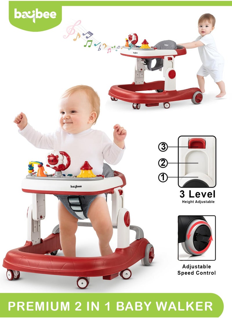 Astro 2 in 1 Baby Walker Round Kids Walker With 3 Adjustable Height Musical Toy