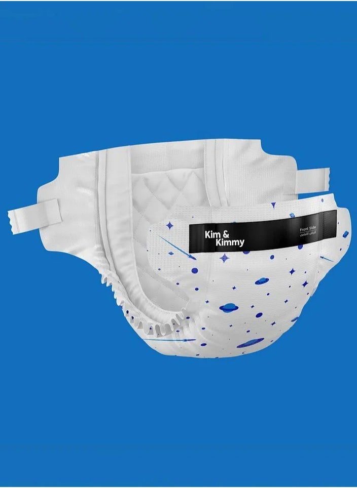 Space Travel Tape Style Diapers, 38 Pieces, Size 6, 15 To 20kg - Ultra Thin and Soft, Leak Protection