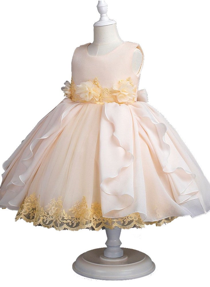 Girls Tiered Tulle Princess Party Dress - Puffy Cake Tutu Formal Gown for Birthday, Pageant, Wedding (Ages 2-12)