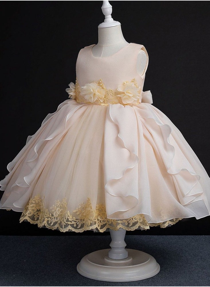 Girls Tiered Tulle Princess Party Dress - Puffy Cake Tutu Formal Gown for Birthday, Pageant, Wedding (Ages 2-12)