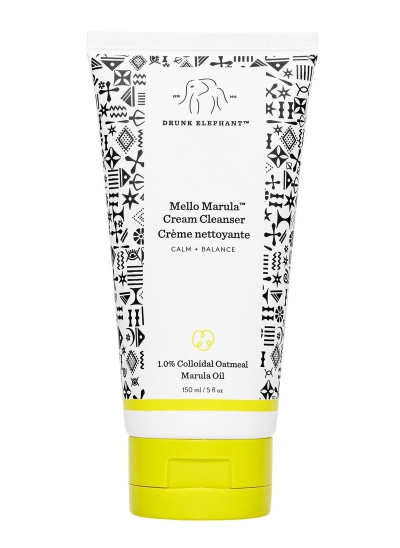 Drunk Elephant Mello Marula Cream Cleanser with 1% Colloidal Oatmeal - 150ml | Gentle Hydrating Face Wash