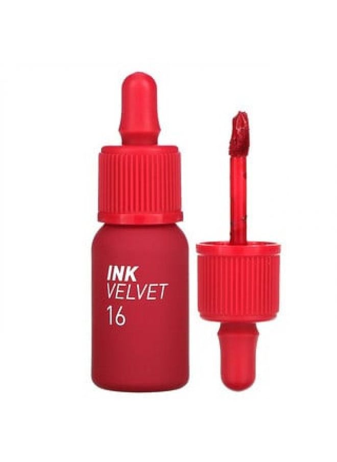 Peripera Ink Velvet Lip Tint 16 Heart Fuchsia Pink 0.14 oz 4 g