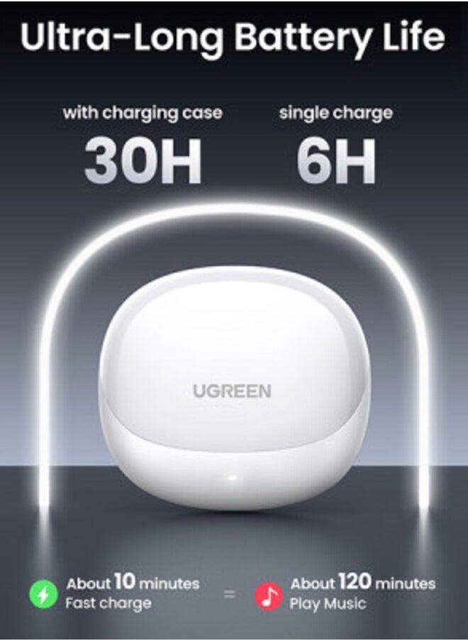 Ugreen WS203 (35873) HiTune H6 Pro Hybrid ANC Earbuds – White