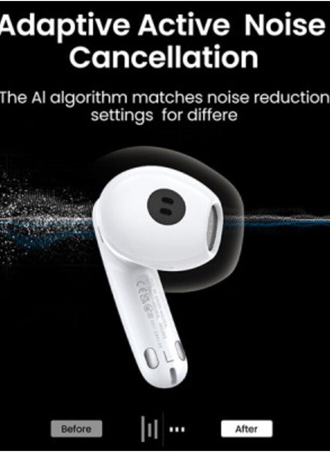 Ugreen WS203 (35873) HiTune H6 Pro Hybrid ANC Earbuds – White