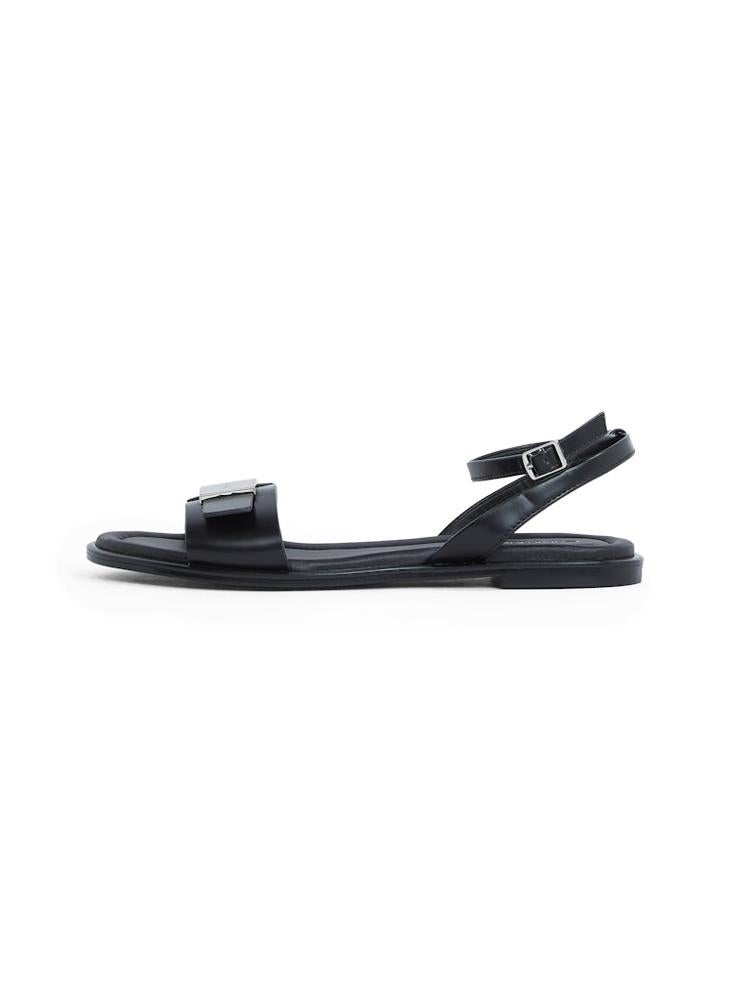 LEATHER SANDALS WITH LOGO HARDWARE