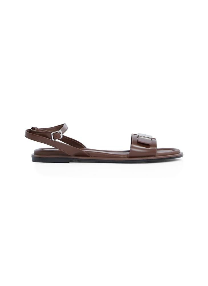 LEATHER SANDALS WITH LOGO HARDWARE