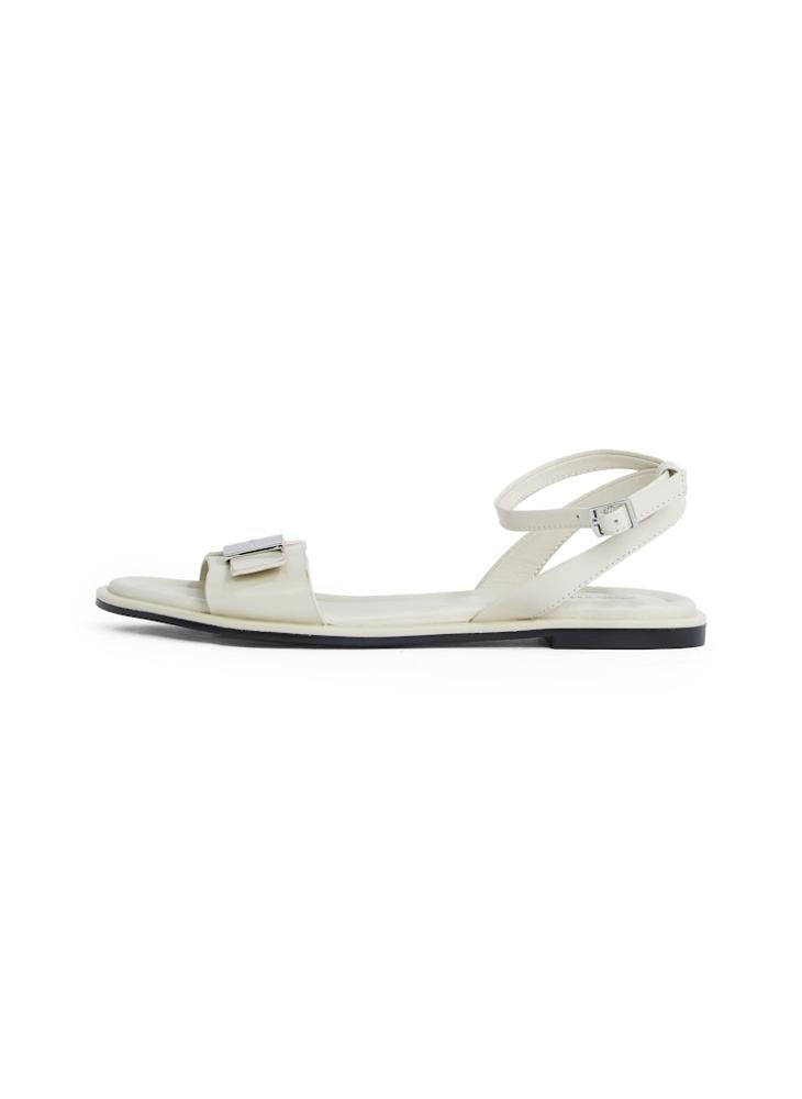LEATHER SANDALS WITH LOGO HARDWARE