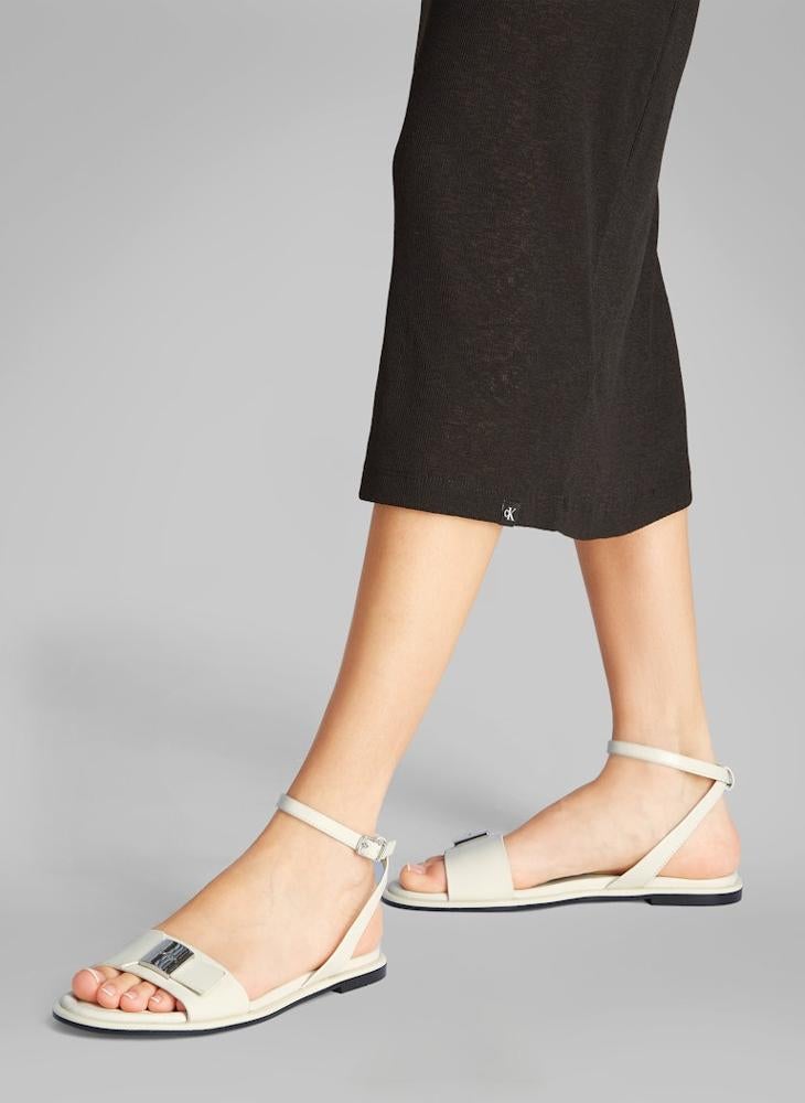 LEATHER SANDALS WITH LOGO HARDWARE