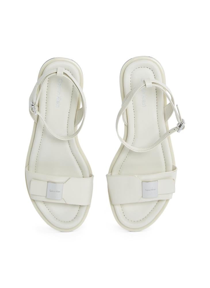 LEATHER SANDALS WITH LOGO HARDWARE