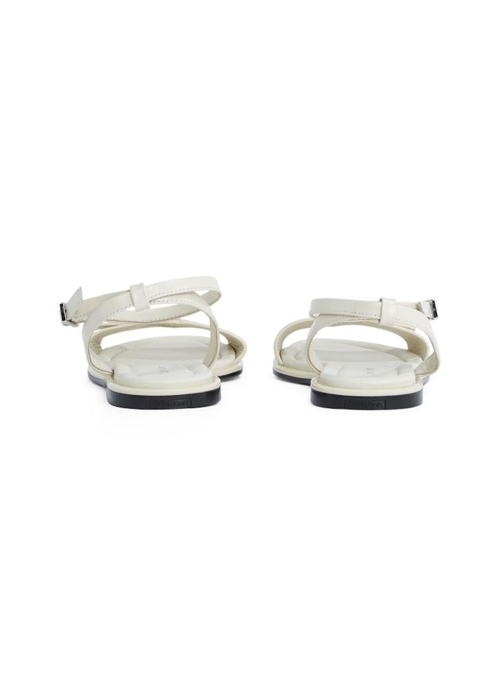 LEATHER SANDALS WITH LOGO HARDWARE