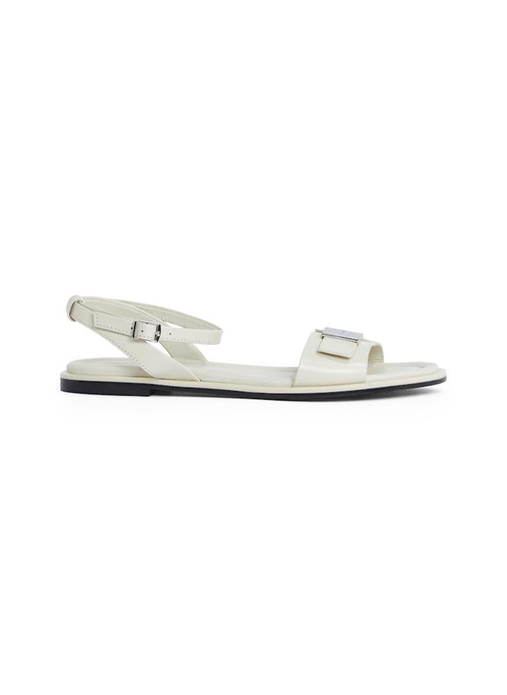 LEATHER SANDALS WITH LOGO HARDWARE