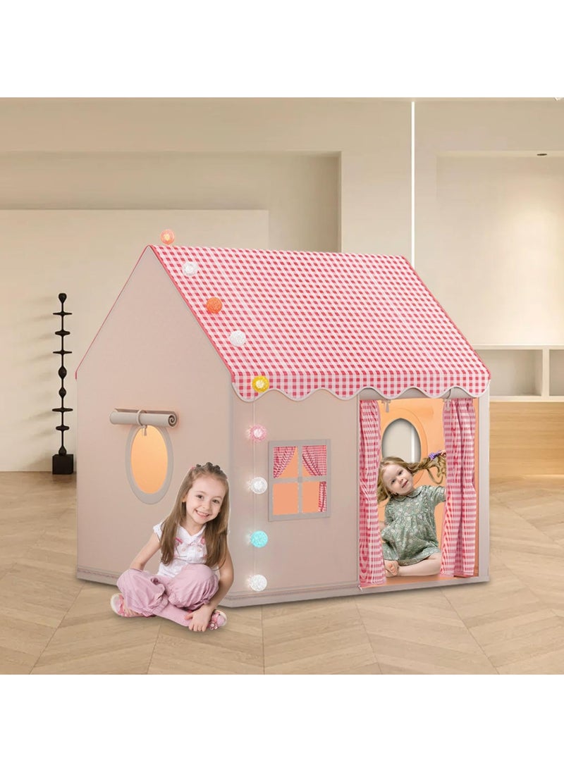 Boys Girls Play Tent Game House Playhouse with  Lights Kids Indoor Outdoor Activity Center