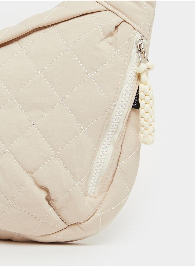 Quilted Crossbody Bag with Adjustable Strap