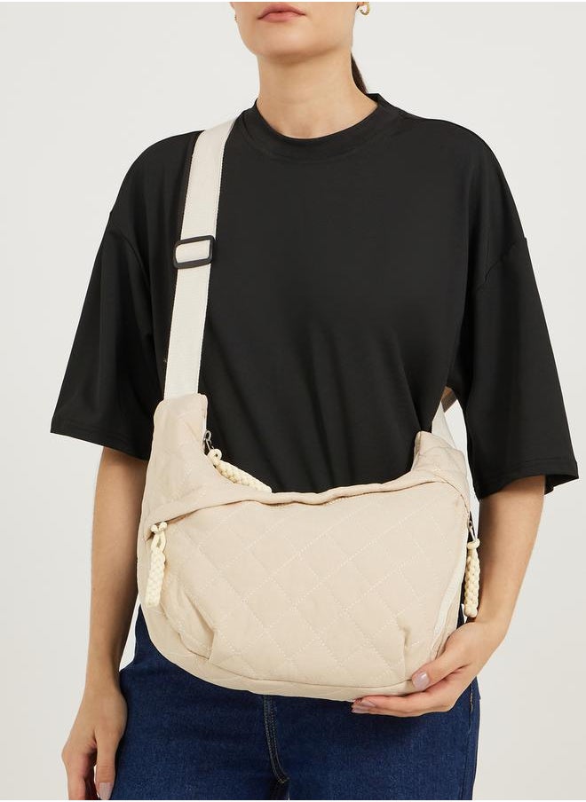 Quilted Crossbody Bag with Adjustable Strap