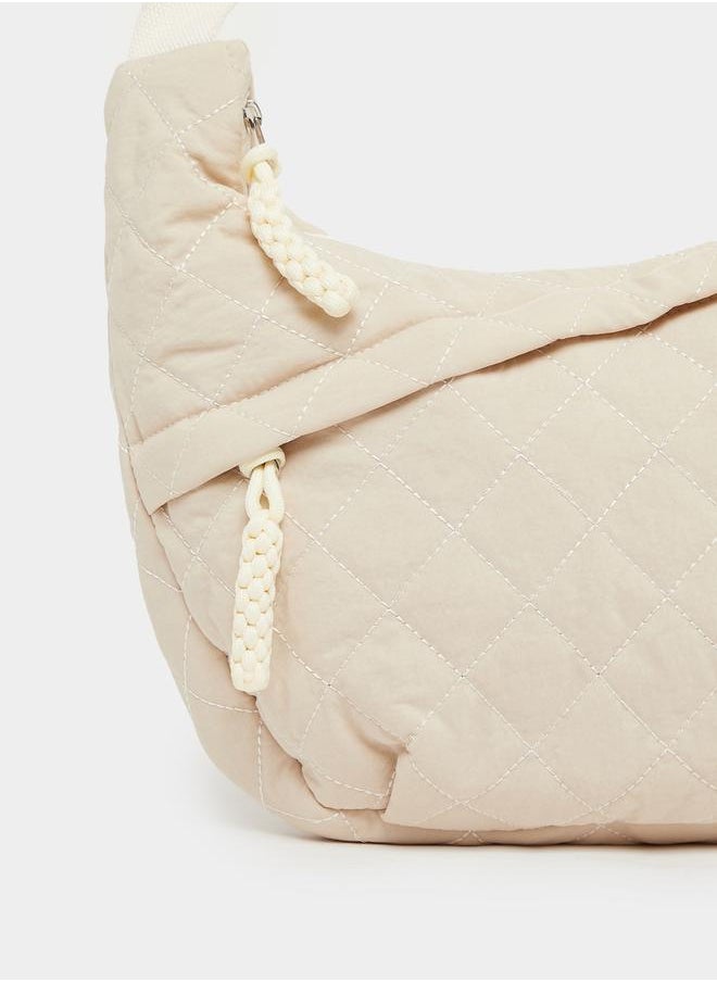 Quilted Crossbody Bag with Adjustable Strap