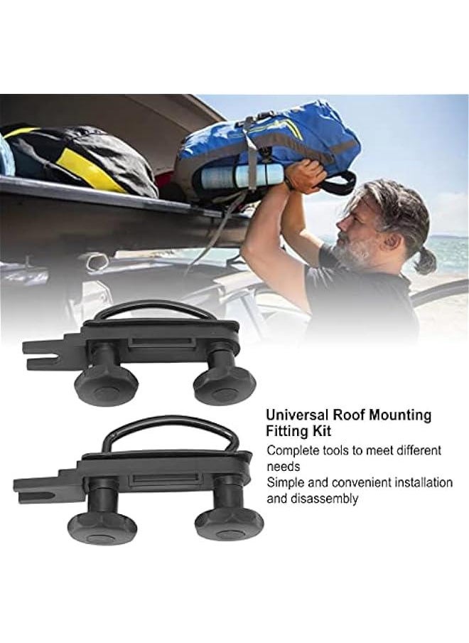 Universal Roof Box U Bolt Clamps - Cargo Roof Rack Bolts - Cargo Carrier Roof Rack Bracket Kit - Cargo Carrier Mounting Fitting - Small Light Roof Luggage Accessories for Most