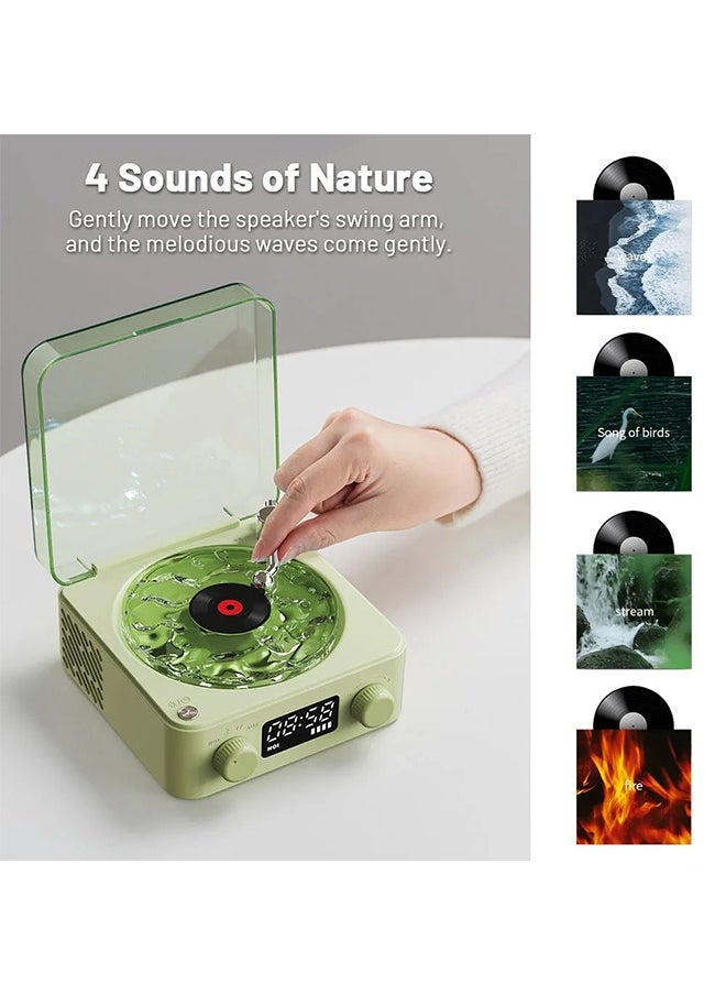 Mini Retro White Noise Bluetooth Speaker Portable Vintage Sleep Aid Bluetooth Speaker Subwoofer With RGB Light Support TF Card