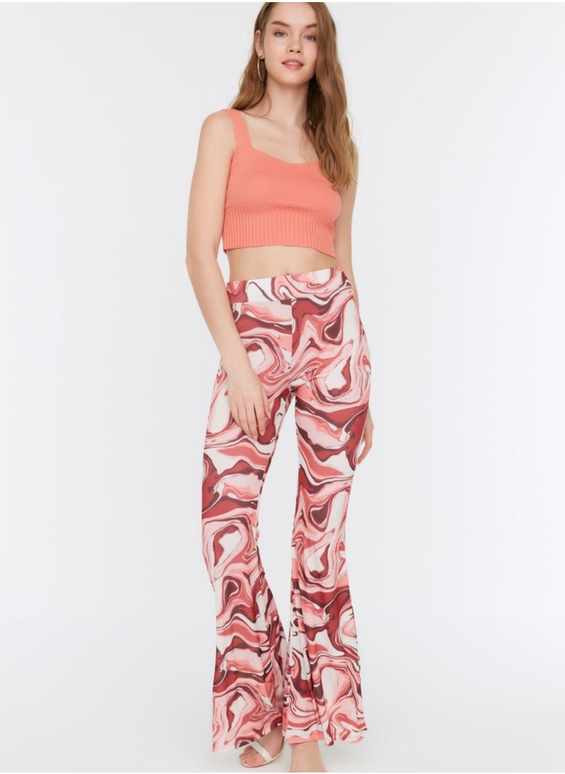 Floral Print Flared Pants