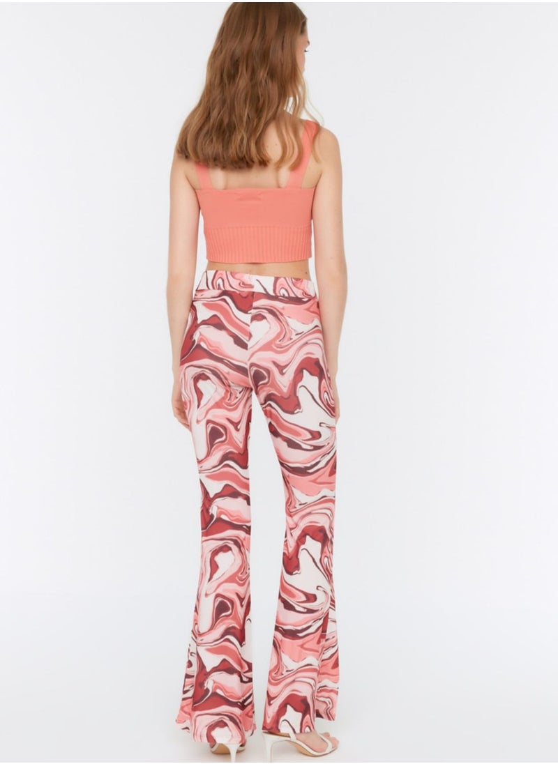 Floral Print Flared Pants