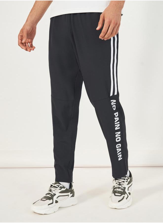 Super Stretch Slogan Print Track Pants