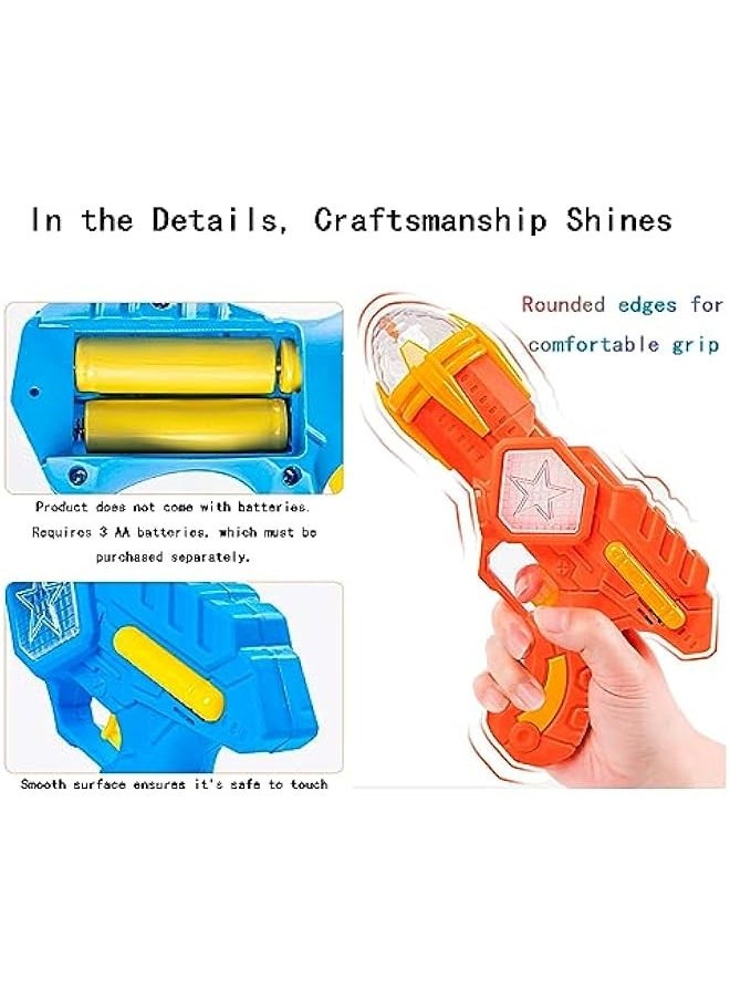 Light-Up Musical Toy Gun with Colorful Effects - Fun and Safe for Kids of All Ages (Orange)