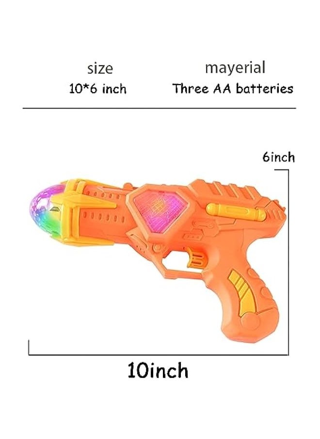 Light-Up Musical Toy Gun with Colorful Effects - Fun and Safe for Kids of All Ages (Orange)