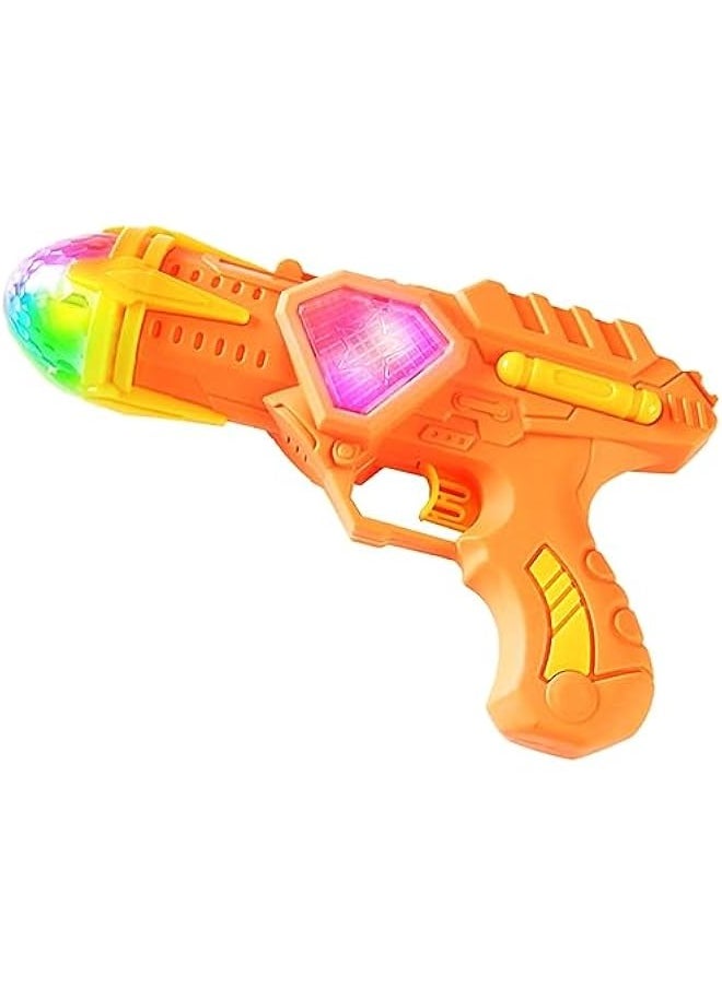 Light-Up Musical Toy Gun with Colorful Effects - Fun and Safe for Kids of All Ages (Orange)