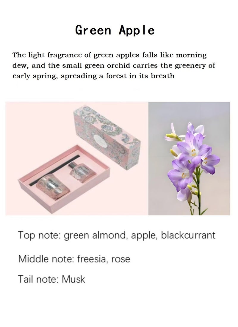 Flower Series Gift Box (including Candles and Oil) - Green Apple