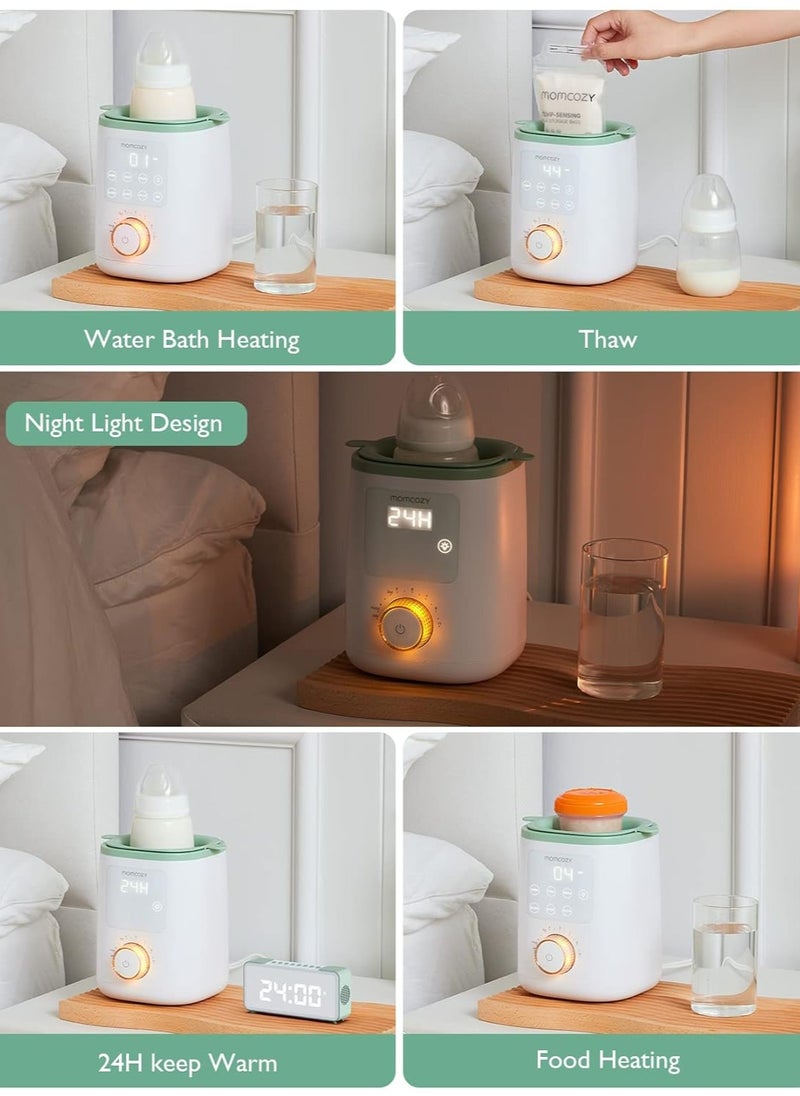 Bottle Warmer, 9-in-1 Baby Bottle Warmer with Night Light, Accurate Temperature to Preserve Fullest Nutrients in Breast Milk, Bottle Warmers for All Bottles with Breastmilk or Formula