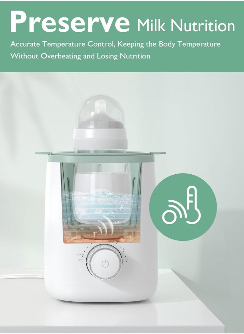 Bottle Warmer, 9-in-1 Baby Bottle Warmer with Night Light, Accurate Temperature to Preserve Fullest Nutrients in Breast Milk, Bottle Warmers for All Bottles with Breastmilk or Formula