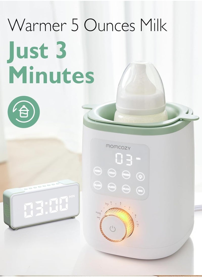 Bottle Warmer, 9-in-1 Baby Bottle Warmer with Night Light, Accurate Temperature to Preserve Fullest Nutrients in Breast Milk, Bottle Warmers for All Bottles with Breastmilk or Formula