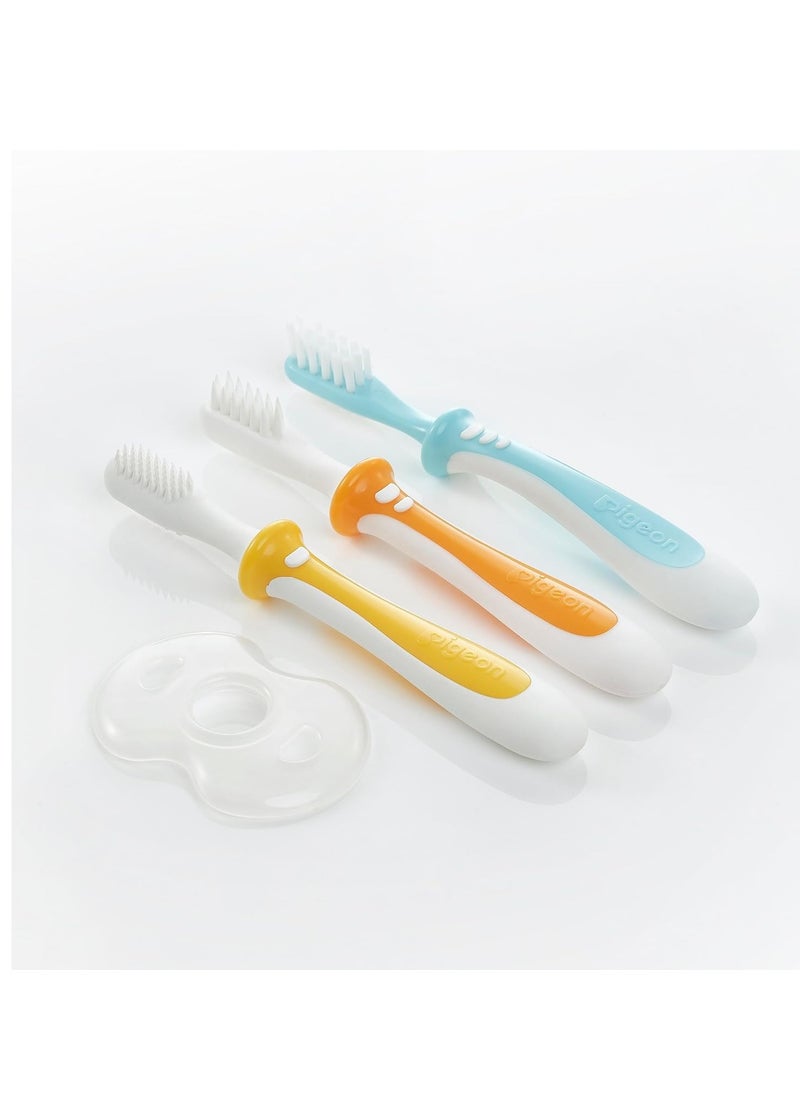 Pigeon Baby Training Toothbrush (Yellow,Orange & Blue)