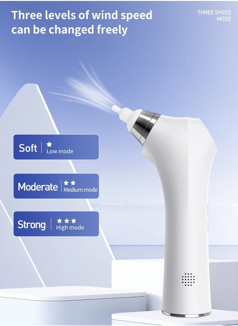 Baby Thermostatic Ear Dryer – Gentle & Safe Ear Canal Drying Tool with 3 Wind Speeds, Low Noise & 3 Silicone Ear Tips – Ideal for Infant Ear Water Drying