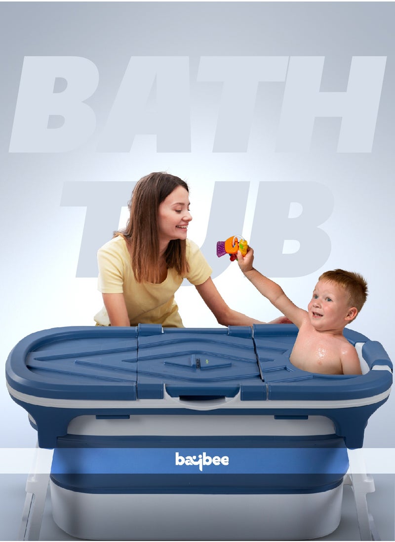 Baybee Haven Foldable Baby Bath Tub for Kids u0026 Adults, Portable Baby Mini Swimming Pool for Kids Teens with Foldable Anti Skid Base, Closing Lid u0026 Drainer, Kids Bathtubs for Adults Boy Girl