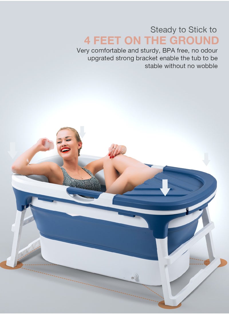 Baybee Haven Foldable Baby Bath Tub for Kids u0026 Adults, Portable Baby Mini Swimming Pool for Kids Teens with Foldable Anti Skid Base, Closing Lid u0026 Drainer, Kids Bathtubs for Adults Boy Girl